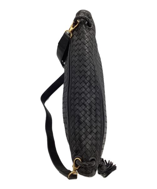 BOTTEGA VENETA（ボッテガベネタ）BOTTEGA VENETA (ボッテガベネタ) イントレチャート ショルダーバッグ ブラックの古着・服飾アイテム