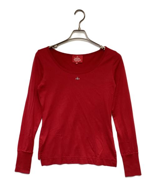 Vivienne Westwood RED LABEL（ヴィヴィアンウエストウッドレッドレーベル）Vivienne Westwood RED LABEL (ヴィヴィアンウエストウッドレッドレーベル) オーブ 長袖カットソー レッド サイズ:02の古着・服飾アイテム