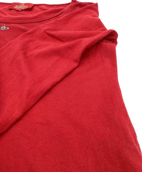 Vivienne Westwood RED LABEL（ヴィヴィアンウエストウッドレッドレーベル）Vivienne Westwood RED LABEL (ヴィヴィアンウエストウッドレッドレーベル) オーブ 長袖カットソー レッド サイズ:02の古着・服飾アイテム