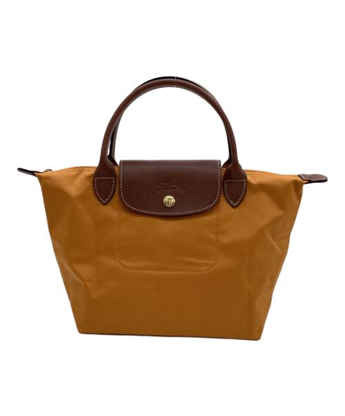 LONGCHAMP（ロンシャン）LONGCHAMP (ロンシャン) ルプリアージュ トップハンドル ハンドッグS オレンジ×ブラウンの古着・服飾アイテム