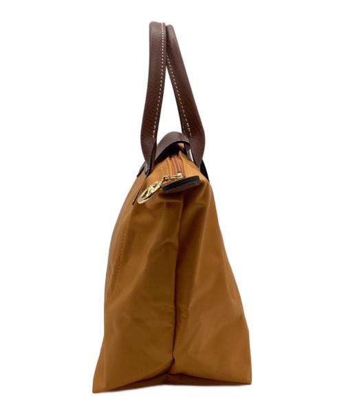 LONGCHAMP（ロンシャン）LONGCHAMP (ロンシャン) ルプリアージュ トップハンドル ハンドッグS オレンジ×ブラウンの古着・服飾アイテム