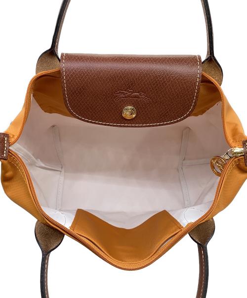 LONGCHAMP（ロンシャン）LONGCHAMP (ロンシャン) ルプリアージュ トップハンドル ハンドッグS オレンジ×ブラウンの古着・服飾アイテム