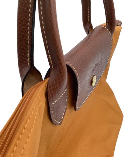 LONGCHAMP（ロンシャン）LONGCHAMP (ロンシャン) ルプリアージュ トップハンドル ハンドッグS オレンジ×ブラウンの古着・服飾アイテム