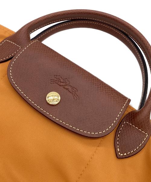 LONGCHAMP（ロンシャン）LONGCHAMP (ロンシャン) ルプリアージュ トップハンドル ハンドッグS オレンジ×ブラウンの古着・服飾アイテム