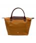 LONGCHAMP (ロンシャン) ルプリアージュ トップハンドル ハンドッグS オレンジ×ブラウン：5000円