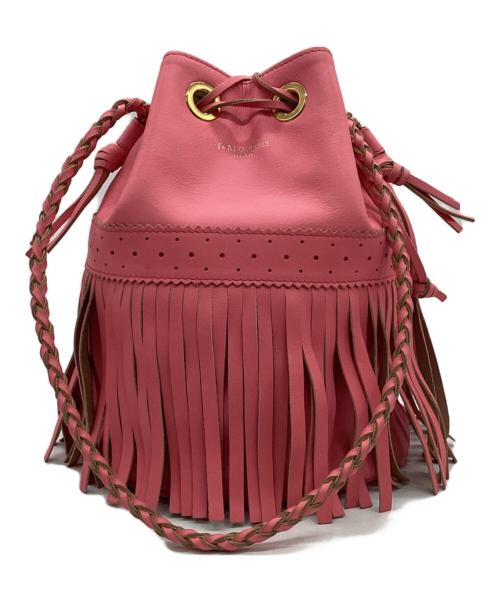 J&M DAVIDSON（ジェイ＆エム デヴィッドソン）J&M DAVIDSON (ジェイ＆エム デヴィッドソン) FRINGE CARNIVAL（フリンジカーニバル）L 巾着バッグ ピンクの古着・服飾アイテム