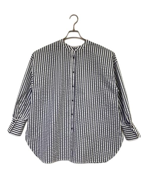 BEARDSLEY（ビアズリー）BEARDSLEY (ビアズリー) 長袖ブラウス ネイビー サイズ:Ｆの古着・服飾アイテム