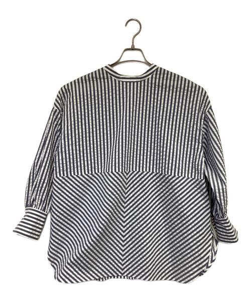 BEARDSLEY（ビアズリー）BEARDSLEY (ビアズリー) 長袖ブラウス ネイビー サイズ:Ｆの古着・服飾アイテム