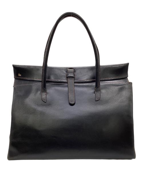 HENRY CUIR（アンリークイール）HENRY CUIR (アンリークイール) レザートートバッグ ブラックの古着・服飾アイテム