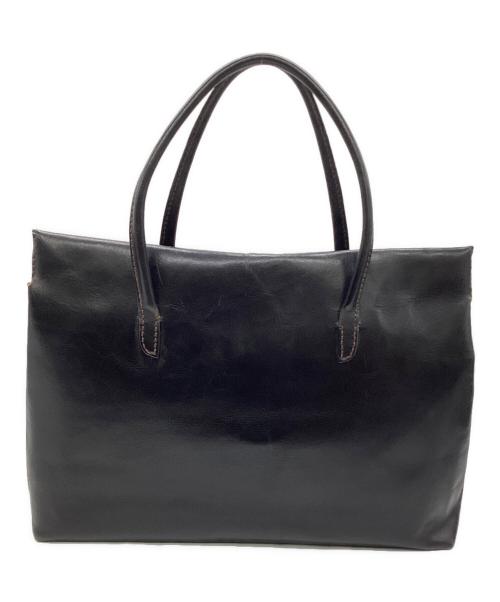 HENRY CUIR（アンリークイール）HENRY CUIR (アンリークイール) レザートートバッグ ブラックの古着・服飾アイテム