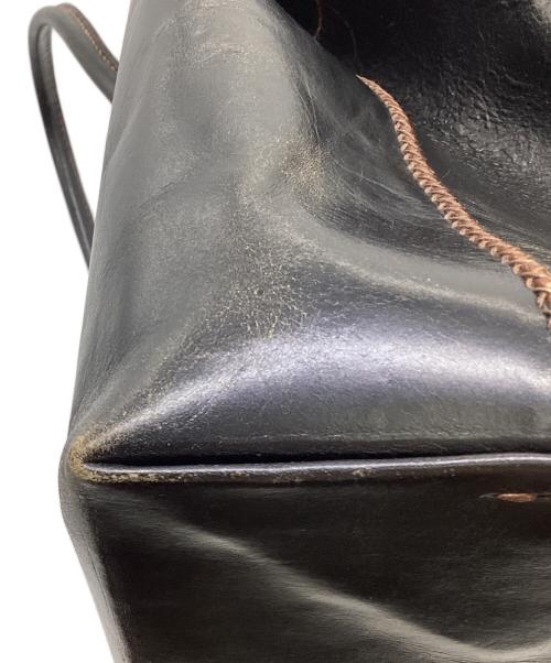 HENRY CUIR（アンリークイール）HENRY CUIR (アンリークイール) レザートートバッグ ブラックの古着・服飾アイテム