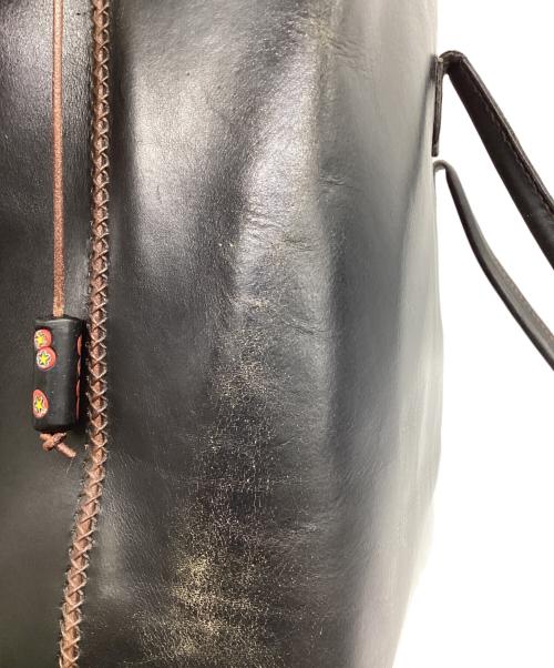 HENRY CUIR（アンリークイール）HENRY CUIR (アンリークイール) レザートートバッグ ブラックの古着・服飾アイテム