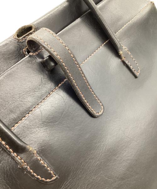 HENRY CUIR（アンリークイール）HENRY CUIR (アンリークイール) レザートートバッグ ブラックの古着・服飾アイテム