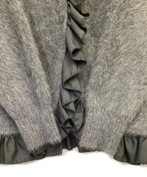 UNITED ARROWS TOKYO（ユナイテッドアローズトウキョウ）UNITED ARROWS TOKYO (ユナイテッドアローズトウキョウ) フォックスカシミヤフリルコンヒビカーディガン グレー サイズ:-の古着・服飾アイテム