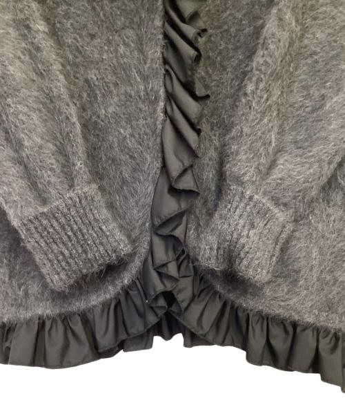UNITED ARROWS TOKYO（ユナイテッドアローズトウキョウ）UNITED ARROWS TOKYO (ユナイテッドアローズトウキョウ) フォックスカシミヤフリルコンヒビカーディガン グレー サイズ:-の古着・服飾アイテム