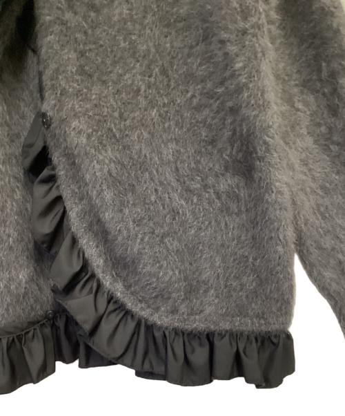 UNITED ARROWS TOKYO（ユナイテッドアローズトウキョウ）UNITED ARROWS TOKYO (ユナイテッドアローズトウキョウ) フォックスカシミヤフリルコンヒビカーディガン グレー サイズ:-の古着・服飾アイテム