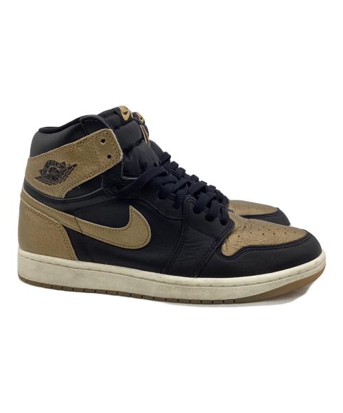 NIKE（ナイキ）NIKE (ナイキ) AIR JORDAN 1 RETRO HIGH OG（エア ジョーダン 1 レトロ ハイ オージー） ブラック×ゴールド サイズ:US10の古着・服飾アイテム