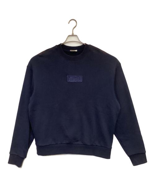 KITH（キス）KITH (キス) Box Logo Crewneck（ボックス ロゴ クルーネック）スウェットスウェット ネイビー サイズ:Mの古着・服飾アイテム