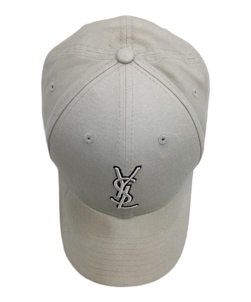 SAINT LAURENT（サンローラン）SAINT LAURENT (サンローラン) New Era (ニューエラ) YSL モノグラム キャップ アイボリーの古着・服飾アイテム