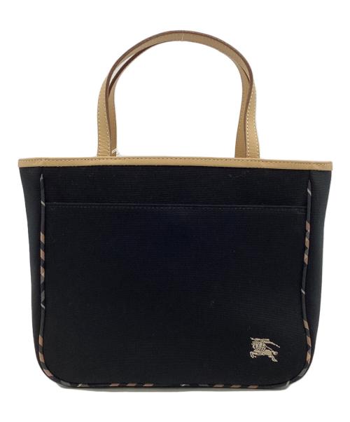 BURBERRY BLUE LABEL（バーバリー ブルー レーベル）BURBERRY BLUE LABEL (バーバリー ブルー レーベル) トートバッグ ブラック・ベージュの古着・服飾アイテム