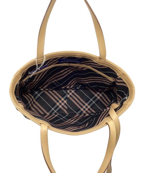 BURBERRY BLUE LABEL（バーバリー ブルー レーベル）BURBERRY BLUE LABEL (バーバリー ブルー レーベル) トートバッグ ブラック・ベージュの古着・服飾アイテム