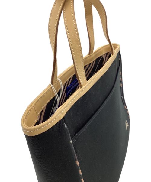 BURBERRY BLUE LABEL（バーバリー ブルー レーベル）BURBERRY BLUE LABEL (バーバリー ブルー レーベル) トートバッグ ブラック・ベージュの古着・服飾アイテム