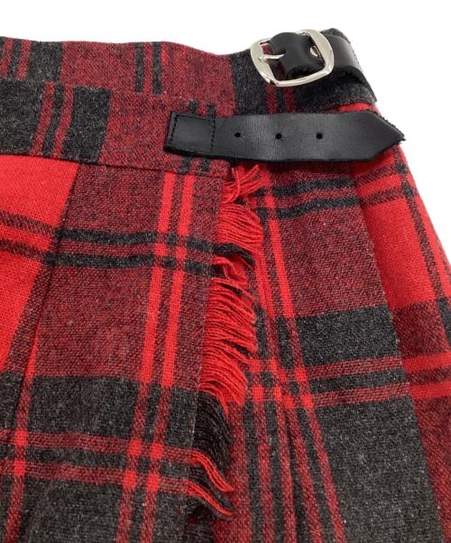 O'NEIL OF DUBLIN（オニールオブダブリン）O'NEIL OF DUBLIN (オニールオブダブリン) チェックキルトスカート レッド×ブラック サイズ:GB12の古着・服飾アイテム