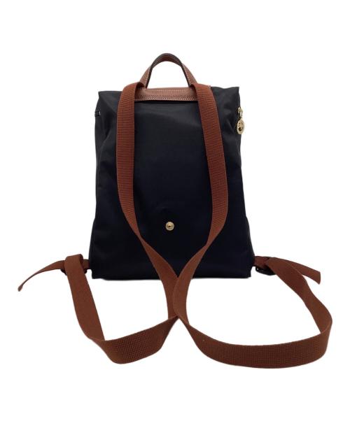 LONGCHAMP（ロンシャン）LONGCHAMP (ロンシャン) リュック ブラック×ブラウンの古着・服飾アイテム