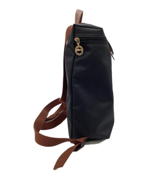 LONGCHAMP（ロンシャン）LONGCHAMP (ロンシャン) リュック ブラック×ブラウンの古着・服飾アイテム