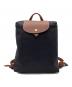 LONGCHAMP（ロンシャン）の古着「リュック」｜ブラック×ブラウン