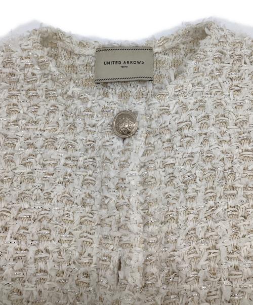 UNITED ARROWS（ユナイテッドアローズ）UNITED ARROWS (ユナイテッドアローズ) ファンシーツイード ニット ベスト アイボリー サイズ:-の古着・服飾アイテム