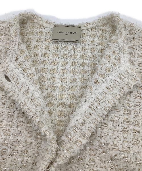 UNITED ARROWS（ユナイテッドアローズ）UNITED ARROWS (ユナイテッドアローズ) ファンシーツイード ニット ベスト アイボリー サイズ:-の古着・服飾アイテム