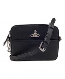 Vivienne Westwood（ヴィヴィアンウエストウッド）の古着「SAFFIANO CAMERA BAG（サフィアーノ カメラ バッグ）」｜ブラック