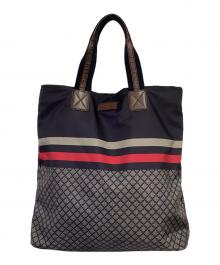 GUCCI（グッチ）の古着「ディアマンテ トートバッグ」｜ネイビー×グレー