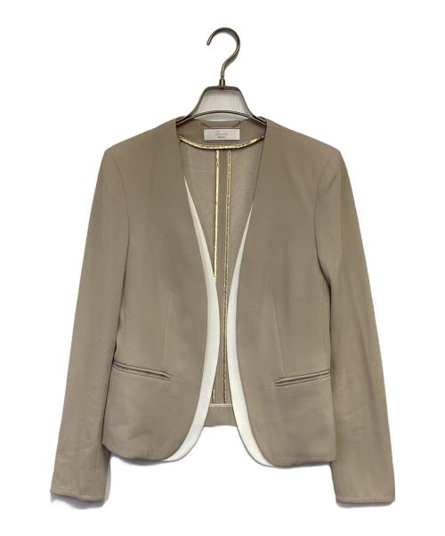 BEIGE（ベイジ）BEIGE (ベイジ) ダブルカラージャケット アイボリー サイズ:4の古着・服飾アイテム