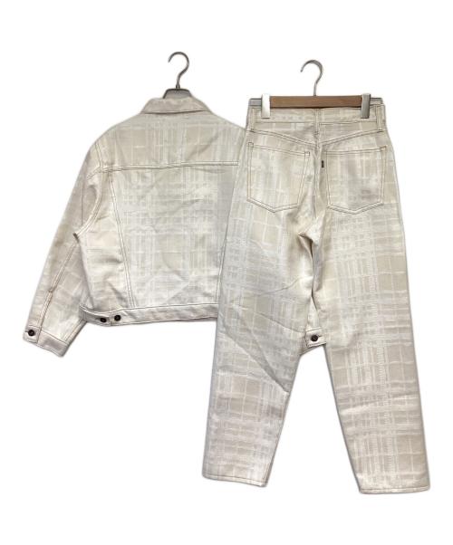 LEVI'S MADE&CRAFTED（リーバイスメイドクラフテッド）LEVI'S MADE&CRAFTED (リーバイスメイドクラフテッド) TRACKER JACKET COLUMN PANT セットアップ アイボリー サイズ:ジャケット：S  パンツ：26の古着・服飾アイテム