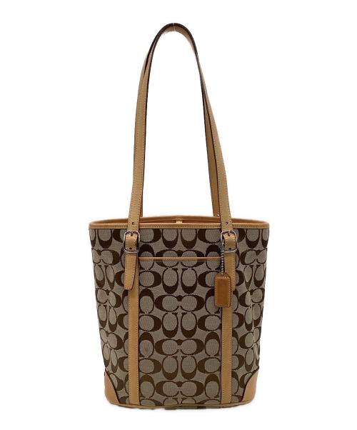 COACH（コーチ）COACH (コーチ) シグネチャー トートバッグ ベージュの古着・服飾アイテム