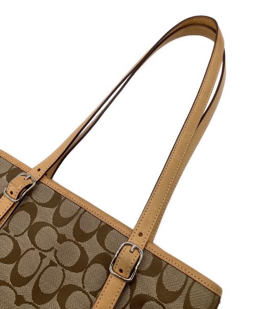 COACH（コーチ）COACH (コーチ) シグネチャー トートバッグ ベージュの古着・服飾アイテム