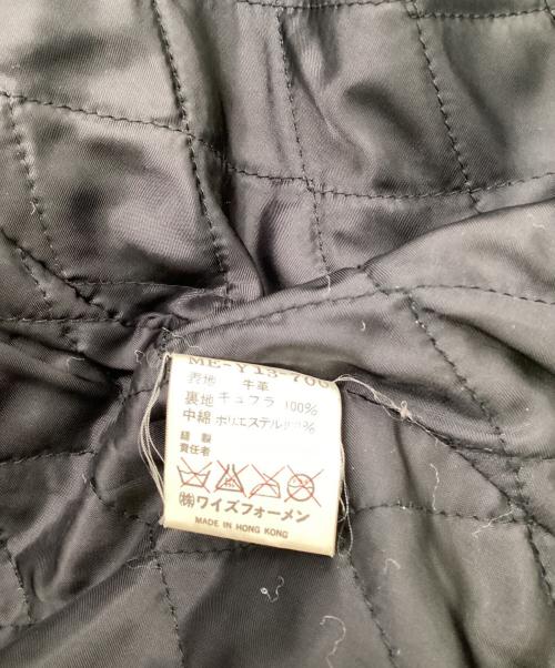 Y's for men（ワイズフォーメン）Y's for men (ワイズフォーメン) カウレザーＰコート ブラック サイズ:表記無（実寸値要確認）の古着・服飾アイテム