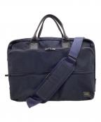 PORTERポーター）の古着「TIME 2WAY BRIEFCASE(L) （タイム 2WAY ブリーフケース L)」｜ネイビー