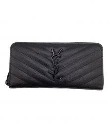 SAINT LAURENT（サンローラン）の古着「カサンドラ ラウンドファスナー財布」｜ブラック