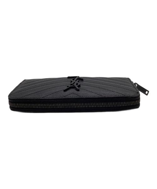 SAINT LAURENT（サンローラン）SAINT LAURENT (サンローラン) カサンドラ ラウンドファスナー財布 ブラックの古着・服飾アイテム