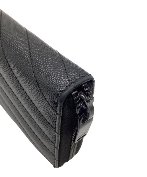 SAINT LAURENT（サンローラン）SAINT LAURENT (サンローラン) カサンドラ ラウンドファスナー財布 ブラックの古着・服飾アイテム