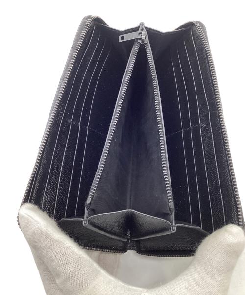 SAINT LAURENT（サンローラン）SAINT LAURENT (サンローラン) カサンドラ ラウンドファスナー財布 ブラックの古着・服飾アイテム