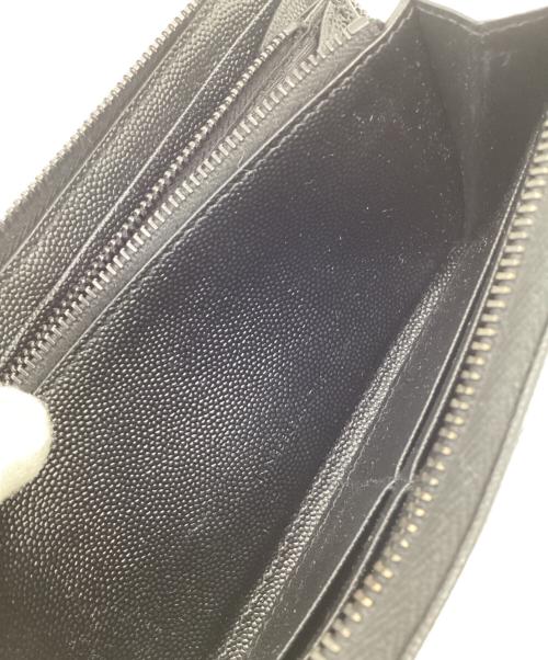 SAINT LAURENT（サンローラン）SAINT LAURENT (サンローラン) カサンドラ ラウンドファスナー財布 ブラックの古着・服飾アイテム