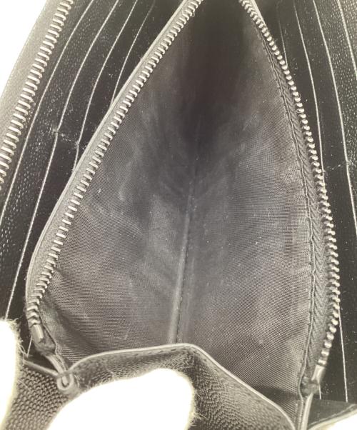 SAINT LAURENT（サンローラン）SAINT LAURENT (サンローラン) カサンドラ ラウンドファスナー財布 ブラックの古着・服飾アイテム