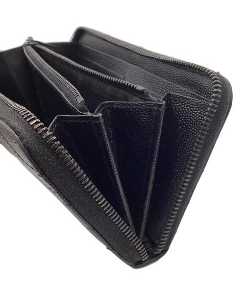 SAINT LAURENT（サンローラン）SAINT LAURENT (サンローラン) カサンドラ ラウンドファスナー財布 ブラックの古着・服飾アイテム