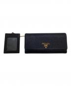 PRADAプラダ）の古着「DAINO COLOUR（ダイノ カラー）長財布」｜ネイビー