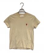 AMI Alexandre Mattiussiアミアレクサンドルマテュッシ）の古着「スモールハートロゴ 半袖Tシャツ」｜ベージュ