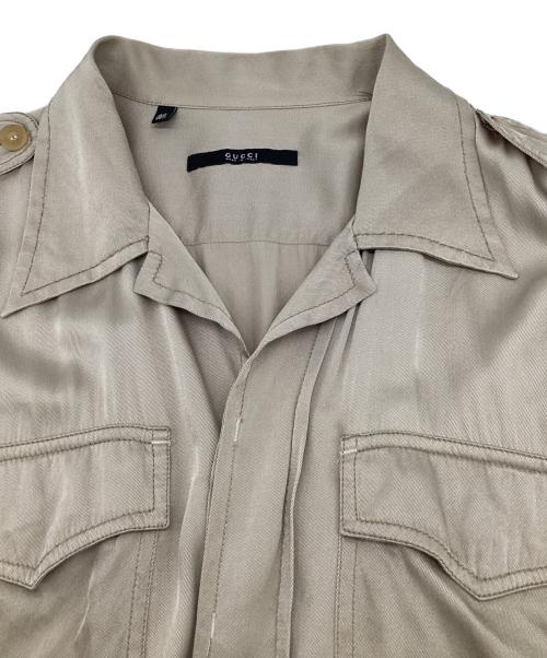 GUCCI（グッチ）GUCCI (グッチ) サファリシャツ ベージュ サイズ:42の古着・服飾アイテム